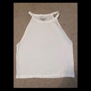 American eagle White ribbed halter top